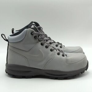 Nike ACG Manoa Boots Mens Size 8 Gray Leather Hiking Trail Combat 454350-004
